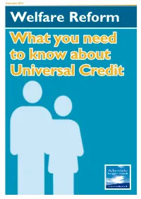 What Is Universal Credit?