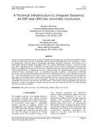 A Technical Infrastructure to Integrate Dynamics AX ERP and CRM Into University Curriculum