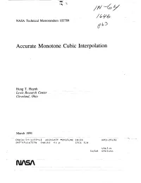 Accurate Monotone Cubic Interpolation