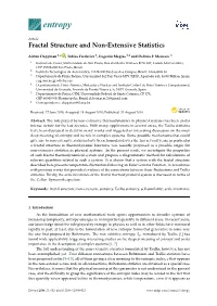 Fractal Structure and Non-Extensive Statistics