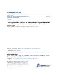 Labeling with Nanogold and Undecagold: Techniques and Results