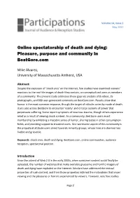 Online Spectatorship of Death and Dying: Pleasure, Purpose and Community in Bestgore.Com