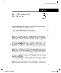Eavesdropping and Modification