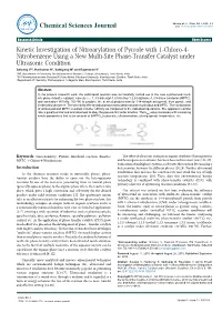Kinetic Investigation of Nitroarylation of Pyrrole with 1-Chloro-4
