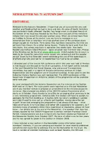 Newsletter No. 71 Autumn 2007 Editorial