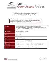 Noncommutative Motives in Positive Characteristic and Their Applications