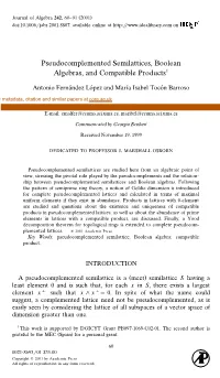 Pseudocomplemented Semilattices, Boolean Algebras, and Compatible Products1