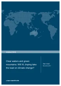 Will Xi Jinping Take the Lead on Climate Change?