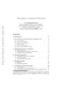 Arxiv:2103.09654V1 [Math.HO] 13 Mar 2021 6 Construction of Ramanujan Graph 13 6.1 Cayley Graph