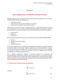 Chapter 1 Governing Equations of Fluid Flow and Heat Transfer