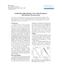 South Pole-Aitken Basin: Crater Size-Frequency Distribution Measurements