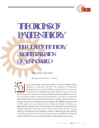 The Origins of Pattern Theory the Future of the Theory, and the Generation of a Living World