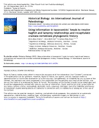 Using Information in Taxonomists' Heads to Resolve Hagfish And