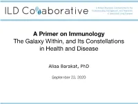 A Primer on Immunology the Galaxy Within, and Its Constellations in Health and Disease