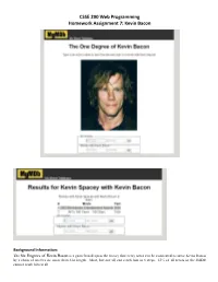 CSSE 290 Web Programming Homework Assignment 7: Kevin Bacon