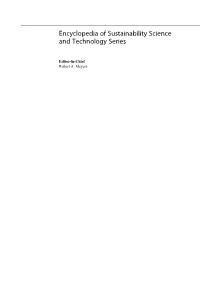 Encyclopedia of Sustainability Science and Technology Series