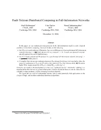 Fault-Tolerant Distributed Computing in Full-Information Networks