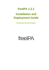 Freeipa 1.2.1 Installation and Deployment Guide