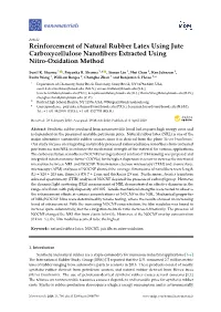 Reinforcement of Natural Rubber Latex Using Jute Carboxycellulose Nanofibers Extracted Using Nitro-Oxidation Method