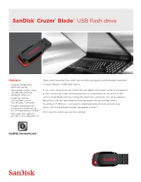 Sandisk® Cruzer® Blade™ USB Flash Drive
