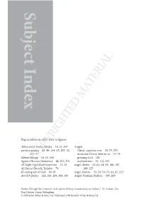 Subject Index