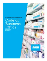 (AAM) Code of Business Ethics