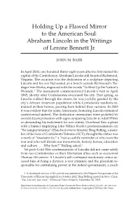Abraham Lincoln in the Writings of Lerone Bennett Jr