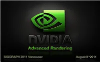 Advanced Rendering Offerings