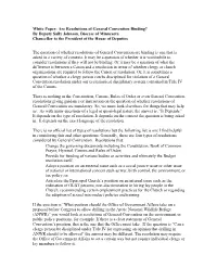 Are Resolutions of General Convention Binding? by Deputy Sally Johnson, Diocese of Minnesota Chancellor to the President of the House of Deputies