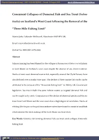 Concurrent Collapses of Demersal Fish and Sea Trout (Salmo Trutta)