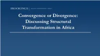 Discussing Structural Transformation in Africa 2