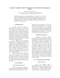 Emulation of Amplifier Overdrive Through the Use of the Nonlinear Output Response of Diodes