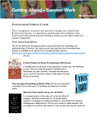Environmental Science a Level