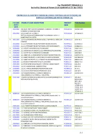 For TRADENET VERSION 4.1 Sorted by Chemical Names (Last Updated on 21 Apr 2021)
