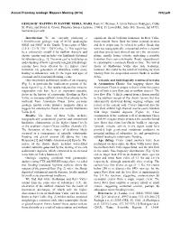 GEOLOGIC MAPPING in XANTHE TERRA, MARS. Daniel C. Berman, J