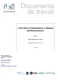 The Role of Cliometrics in History and Economics