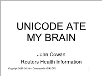 Unicode Ate My Brain