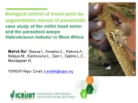 Biological Control of Insect Pests by Augmentative Release of Parasitoids