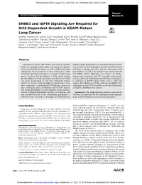 ERBB3 and IGF1R Signaling Are Required for Nrf2-Dependent