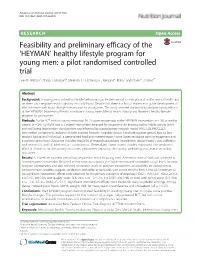 Feasibility and Preliminary Efficacy of the 'HEYMAN' Healthy Lifestyle Program for Young Men: a Pilot Randomised Controlled