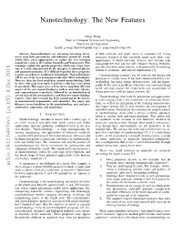 Nanotechnology: the New Features