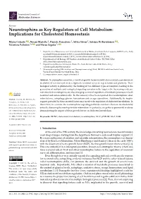 Neurotrophins As Key Regulators of Cell Metabolism: Implications for Cholesterol Homeostasis