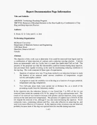 Report Documentation Page Information