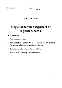 Single Call for the Assignment of Regional Benefits