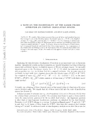 A Note on the Invertibility of the Gabor Frame Operator on Certain