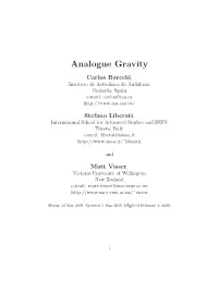 Analogue Gravity