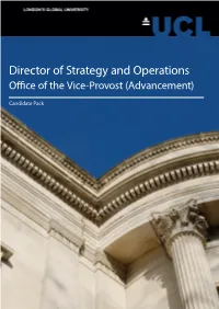Director of Strategy and Operations Office of the Vice-Provost (Advancement)
