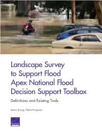 Landscape Survey to Support Flood Apex National Flood Decision Support Toolbox
