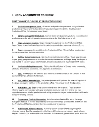 Stage Management Manual (PDF)