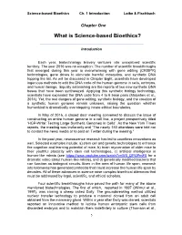 What Is Science-Based Bioethics?